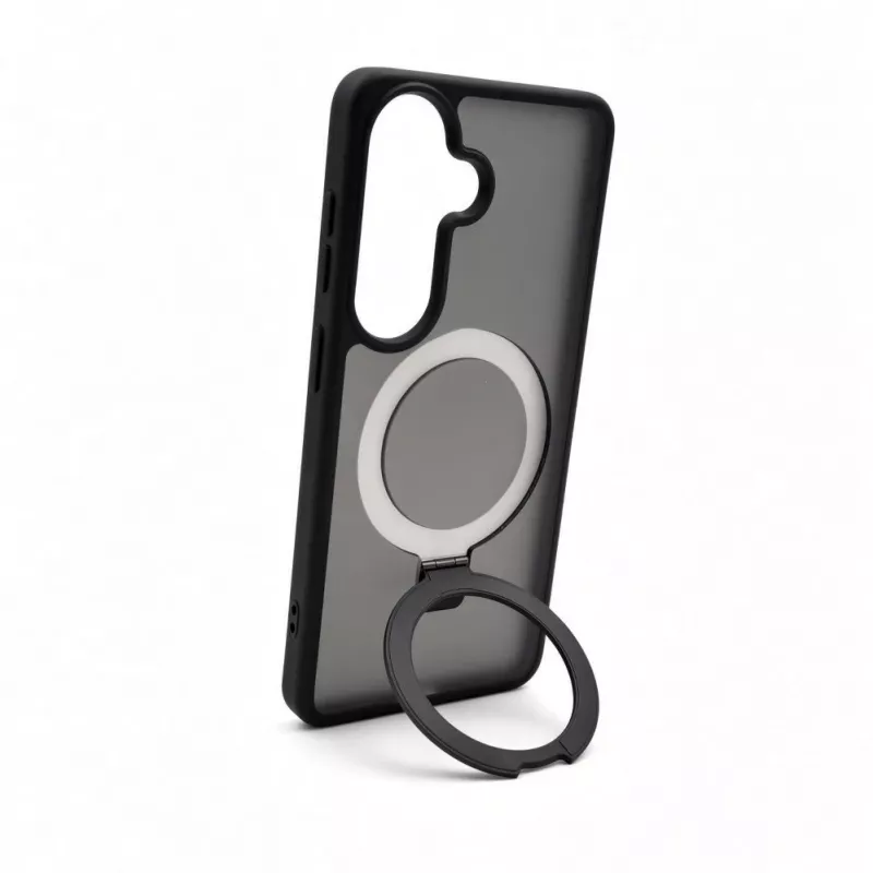 Evelatus Samsung Galaxy S26 Shield-hoesje met MagSafe & standaard, matte ring, zwart