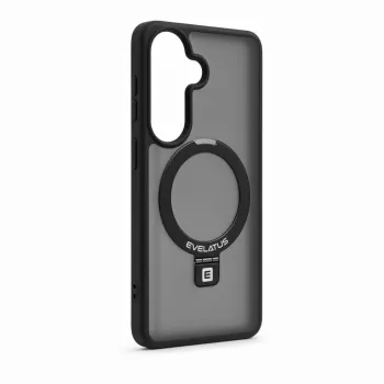Evelatus Samsung Galaxy S26 Shield-hoesje met MagSafe & standaard, matte ring, zwart