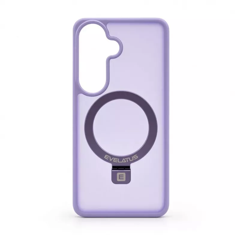 Evelatus Samsung Galaxy S26 Shield-hoesje met MagSafe & standaard, matte ring, lavendelpaars