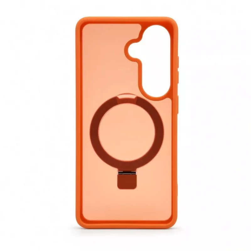 Evelatus Samsung Galaxy S26 Shield-hoesje met MagSafe & standaard matte ring oranje