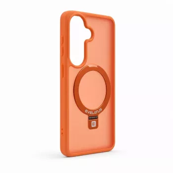 Evelatus Samsung Galaxy S26 Shield-hoesje met MagSafe & standaard matte ring oranje