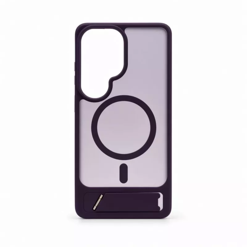 Evelatus Samsung Galaxy S26 Ultra gerubberd MagSafe-hoesje met standaard - paars