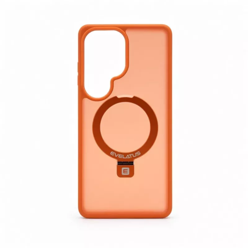 Evelatus Samsung Galaxy S26 Ultra Shield-hoes met MagSafe & Standaard Mat Ring Oranje