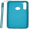 Evelatus soft touch siliconehoes met band voor Xiaomi Redmi Note 8 / Redmi Note 8 2021 - blauw