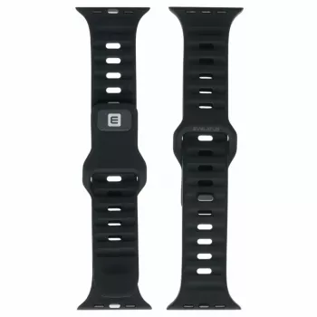 Evelatus Sport siliconen loop armband voor Apple Watch 42/44/45/49mm zwart