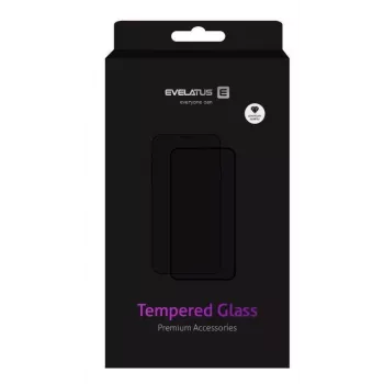 EVELATUS gehard glas screenprotector voor Huawei Y5P 2020, 2.5D Full Cover, Japan Glue, antistatisch, 9H hardheid, transparant