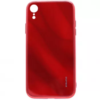 EVELATUS Water Ripple full color electroplating gehard glas case voor Apple iPhone XR - rood