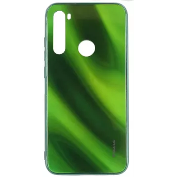 Evelatus Water Ripple Full Color Electroplating gehard glas case voor Xiaomi Redmi Note 8 / Redmi Note 8 2021 - groen