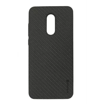 Evelatus Xiaomi Redmi 5 Plus TPU-hoes 2 met metalen plaat (compatibel met magnetische telefoonhouder) zwart