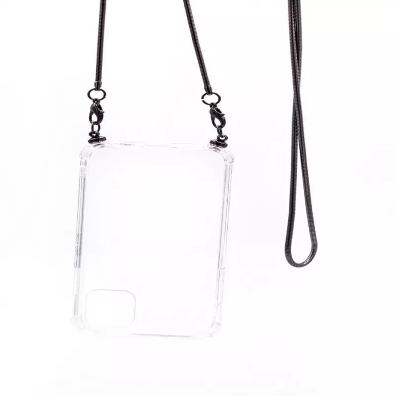Evelatus Xiaomi Redmi 8 siliconen transparant met ketting TPU-band space gray