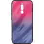 Evelatus Xiaomi Redmi 8 Water Ripple Gradient Color Anti-Explosion Gehard Glas Hoesje Gradient Roze-Paars