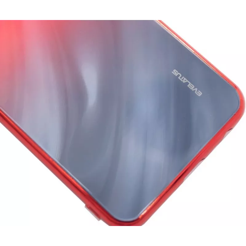 Evelatus Xiaomi Redmi 8 Water Ripple Gradient Color Anti-Explosion gehard glas case gradient rood-zwart