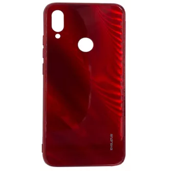 Evelatus Xiaomi Redmi Note 7 Water Ripple Full Color Electroplating gehard glas hoesje rood