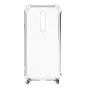 Evelatus Xiaomi Redmi Note 8 Pro silicone transparant met ketting TPU band goud