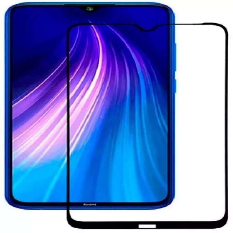 Evelatus Xiaomi Redmi Note 8 / Redmi Note 8 2021 2.5D Full Cover Japan Glue Glass Anti-Static gehard glas screenprotector