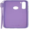 Evelatus Xiaomi Redmi Note 8 / Redmi Note 8 2021 soft touch siliconen case met band paars