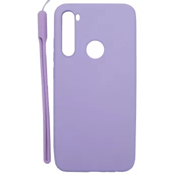 Evelatus Xiaomi Redmi Note 8 / Redmi Note 8 2021 soft touch siliconen case met band paars