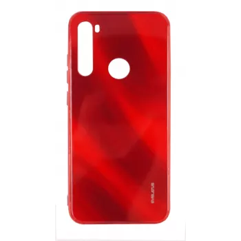 Evelatus Xiaomi Redmi Note 8 / Redmi Note 8 2021 water ripple full colour elektroplating gehard glas hoes rood