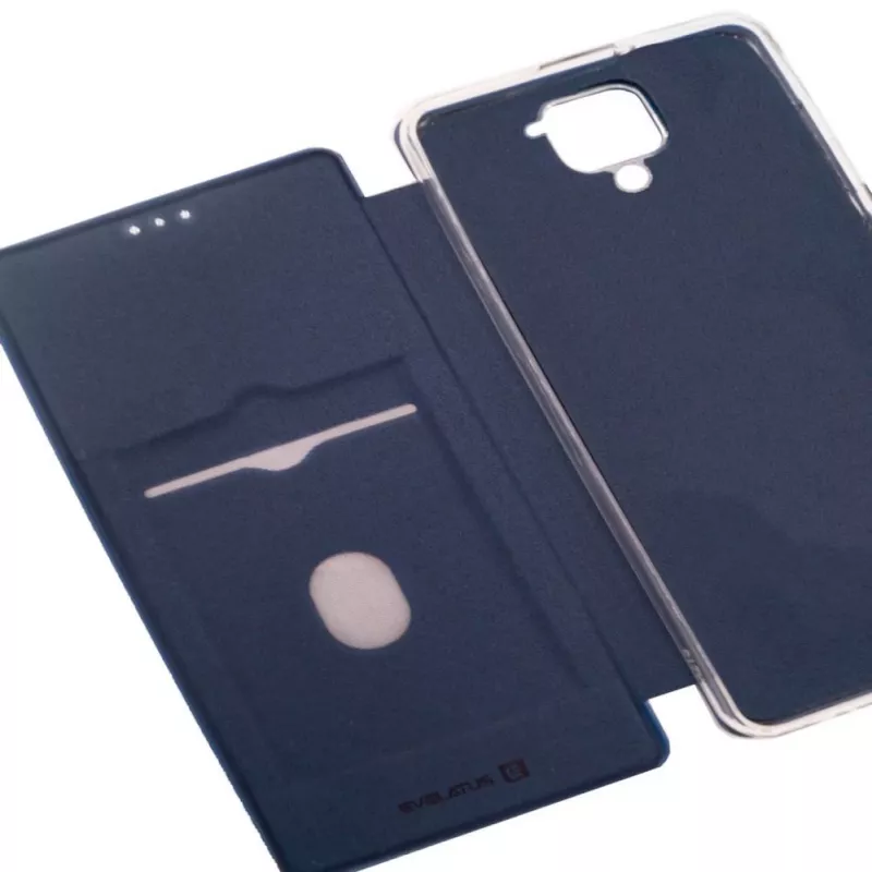 Evelatus Xiaomi Redmi Note 9 boekhoesje donkerblauw
