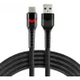 everActive CBB-1CBR USB-A naar USB-C RGB-LED gevlochten kabel 1m 3A zwart