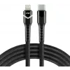 everActive CBB-1CIR USB-C naar Lightning RGB LED-kabel 1m 27W PD zwart
