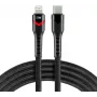 everActive CBB-1CIR USB-C naar Lightning RGB LED-kabel 1m 27W PD zwart