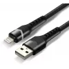 everActive CBB-1IBR USB-A naar Lightning RGB LED gevlochten kabel 1m 2.4A zwart