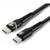 everActive CBB-2PDR USB-C naar USB-C RGB LED gevlochten kabel 2 m 3A 60W zwart