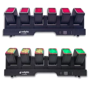 EVOLIGHTS 6 CANNON lichtbalk 6x head