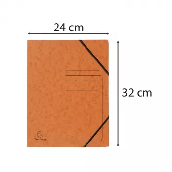 Exacompta hoekmap A4 oranje Colorspan 355 g/m² zonder kleppen
