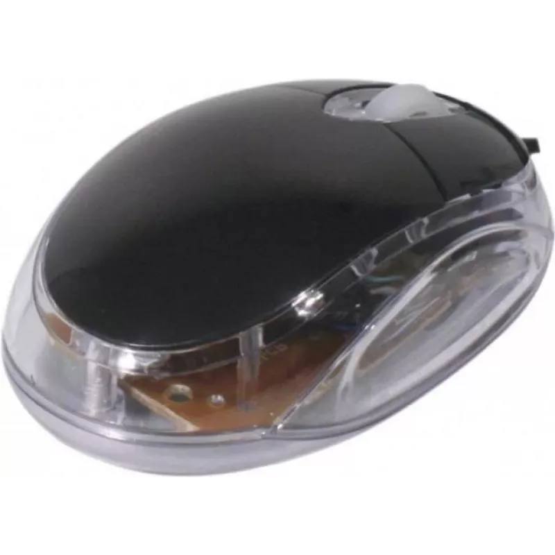 Exertis Connect 320300 dubbelhandige USB-optische muis, 800 DPI, zwart