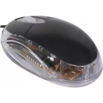 Exertis Connect 320300 dubbelhandige USB-optische muis, 800 DPI, zwart