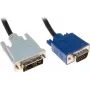 Exertis Connect DVI-A stekker naar VGA stekker adapterkabel, single link, 10 m, zwart, duimschroeven 127731
