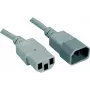 EXERTIS CONNECT IEC C14 naar C13 stroomverlengkabel, 1,8 m, grijs, 10 A/250 V, H05VV-F 0,75 mm² 808140