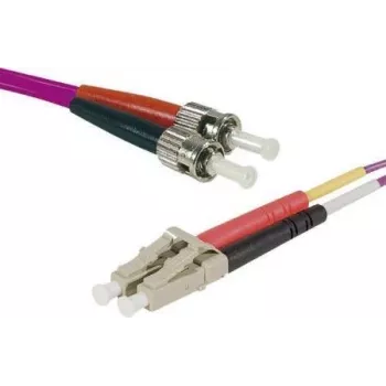 EXERTIS CONNECT OM4 glasvezel-patchkabel, LC Duplex naar ST Duplex, 50/125µm, erika-violet, 2m 392792