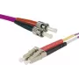 EXERTIS CONNECT OM4 glasvezel-patchkabel, LC Duplex naar ST Duplex, 50/125µm, erika-violet, 2m 392792