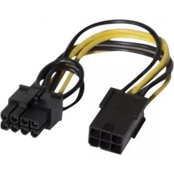 EXERTIS CONNECT PCI Express 6-pin naar 8-pin stroomadapterkabel voor grafische kaarten (146695)