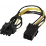EXERTIS CONNECT PCI Express 6-pin naar 8-pin stroomadapterkabel voor grafische kaarten (146695)