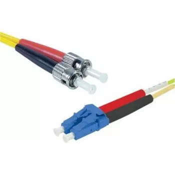 EXERTIS CONNECT ST/UPC naar LC/UPC single-mode duplex OS2 LSZH glasvezel-patchkabel, 3m, geel