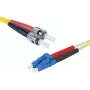 EXERTIS CONNECT ST/UPC naar LC/UPC single-mode duplex OS2 LSZH glasvezel-patchkabel, 3m, geel