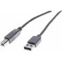 Exertis Connect USB 2.0-kabel A naar B, 60 cm, grijs 532406