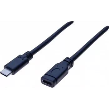 EXERTIS CONNECT USB 3.1 Gen 2 USB-C verlengkabel 1m stekker naar bus 10Gbps 100W PD 4K video zwart 532495