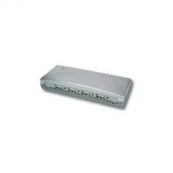 EXSYS EX-1163 4-poorts USB 2.0 hub met voeding, kunststof, zwart