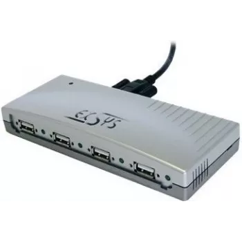 EXSYS EX-1163V 4-poorts USB 2.0-hub met vastschroefbare kabel, kunststof behuizing
