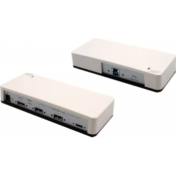 EXSYS EX-1182VIS-2 7-poorts USB 3.2 Gen 1 industriële hub, metaal, beige