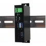 EXSYS EX-1195HMS industriële 4-poorts USB 3.1 Gen 1 hub met USB-C, DIN-rail montage, 9-48V DC