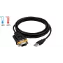 EXSYS EX-1311-2T USB 2.0 naar RS-232 seriële adapterkabel met FTDI-chipset, 0,8 m, zwart
