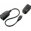 EXSYS EX-1441-2 Gigabit Ethernet extender via coax-kit, 1000m bereik, metalen behuizing, zwart