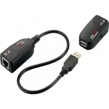 EXSYS EX-1441-2 Gigabit Ethernet extender via coax-kit, 1000m bereik, metalen behuizing, zwart