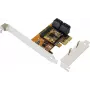 EXSYS EX-3517 7-poorts SATA III PCIe x2 controllerkaart - ASMedia ASM1062 + JMicron JMB575S, 6Gbps, low-profile-bracket meegeleverd
